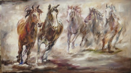'Running Free' 1.8x1m, Dimitrov Gallery, Dullstroom